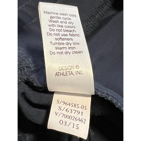 Athleta La Viva Ruched Featherweight Cropped Jogger Travel Pants Navy Size 0‎ - Picture 10 of 11